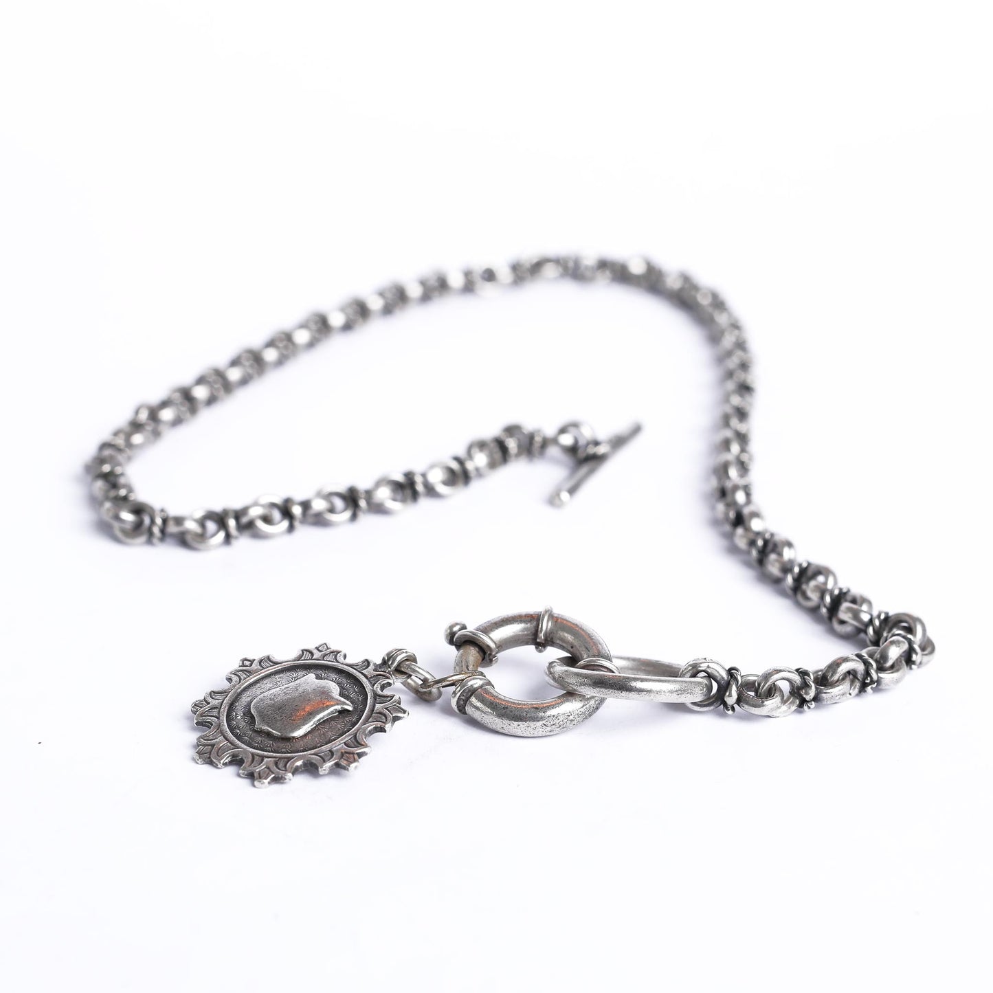 Vintage Sterling Silver Double Albert Chain From Birmingham