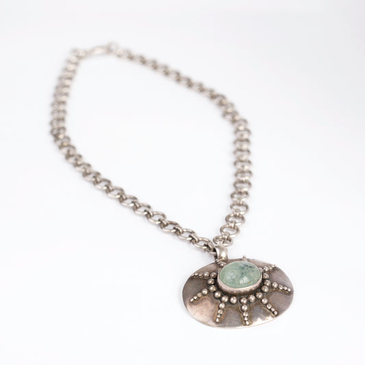 Handcrafted Sterling Silver Aquamarine Pendant