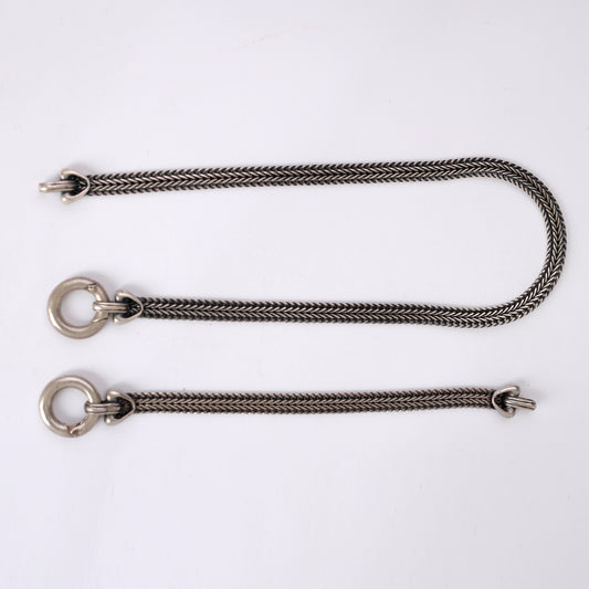 Versatile 1980s Silver Jewelry: Transformable Bracelet and Necklace Set