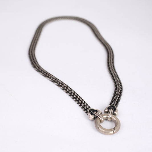 Versatile 1980s Silver Jewelry: Transformable Bracelet and Necklace Set