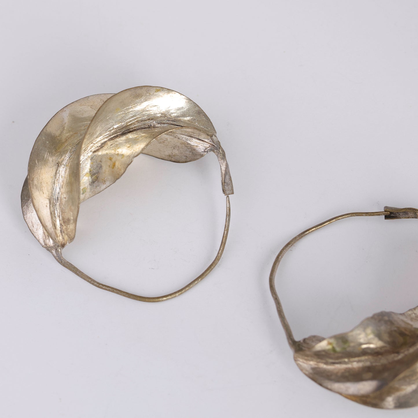 Vintage Giant Fulani Hoop Earrings silver 925