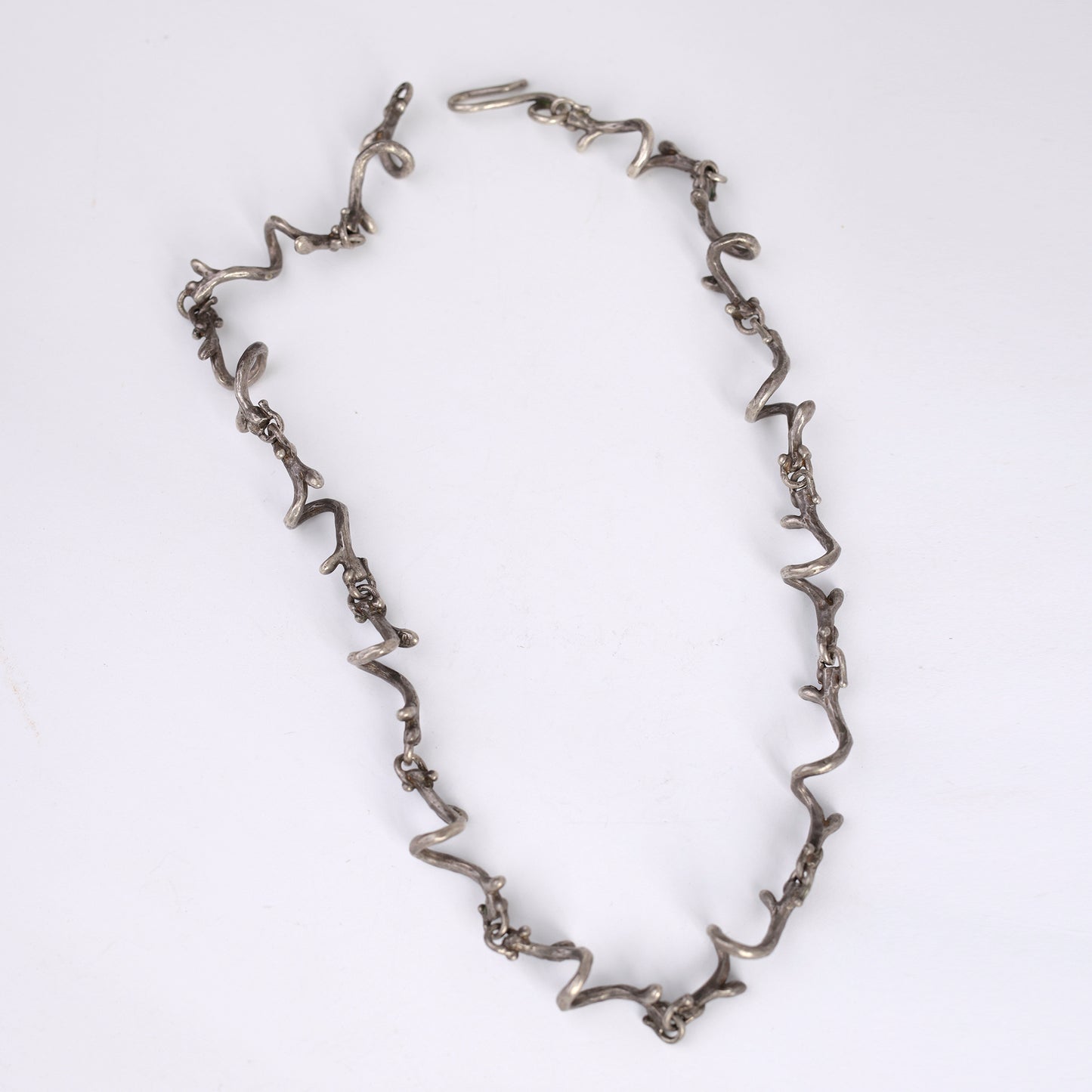 Rachel Gera Sterling Silver Necklace – Sculptural Organic Links