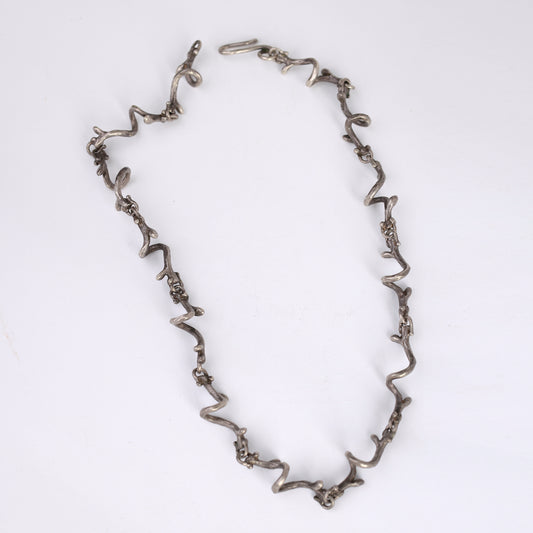 Rachel Gera Sterling Silver Necklace – Sculptural Organic Links
