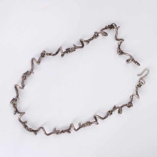 Rachel Gera Sterling Silver Necklace – Sculptural Organic Links
