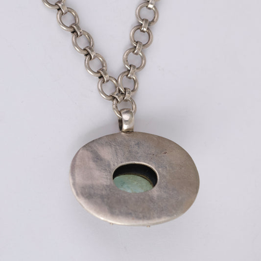 Handcrafted Sterling Silver Aquamarine Pendant