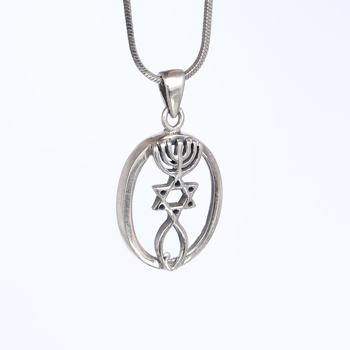Sterling Silver Triple Symbol Fusion Pendant