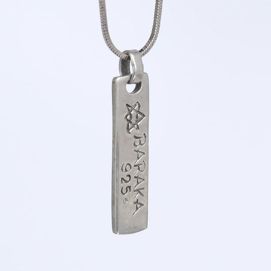 Sterling Silver Mezuzah with Star of David Pendant - Inspired by an ID disk