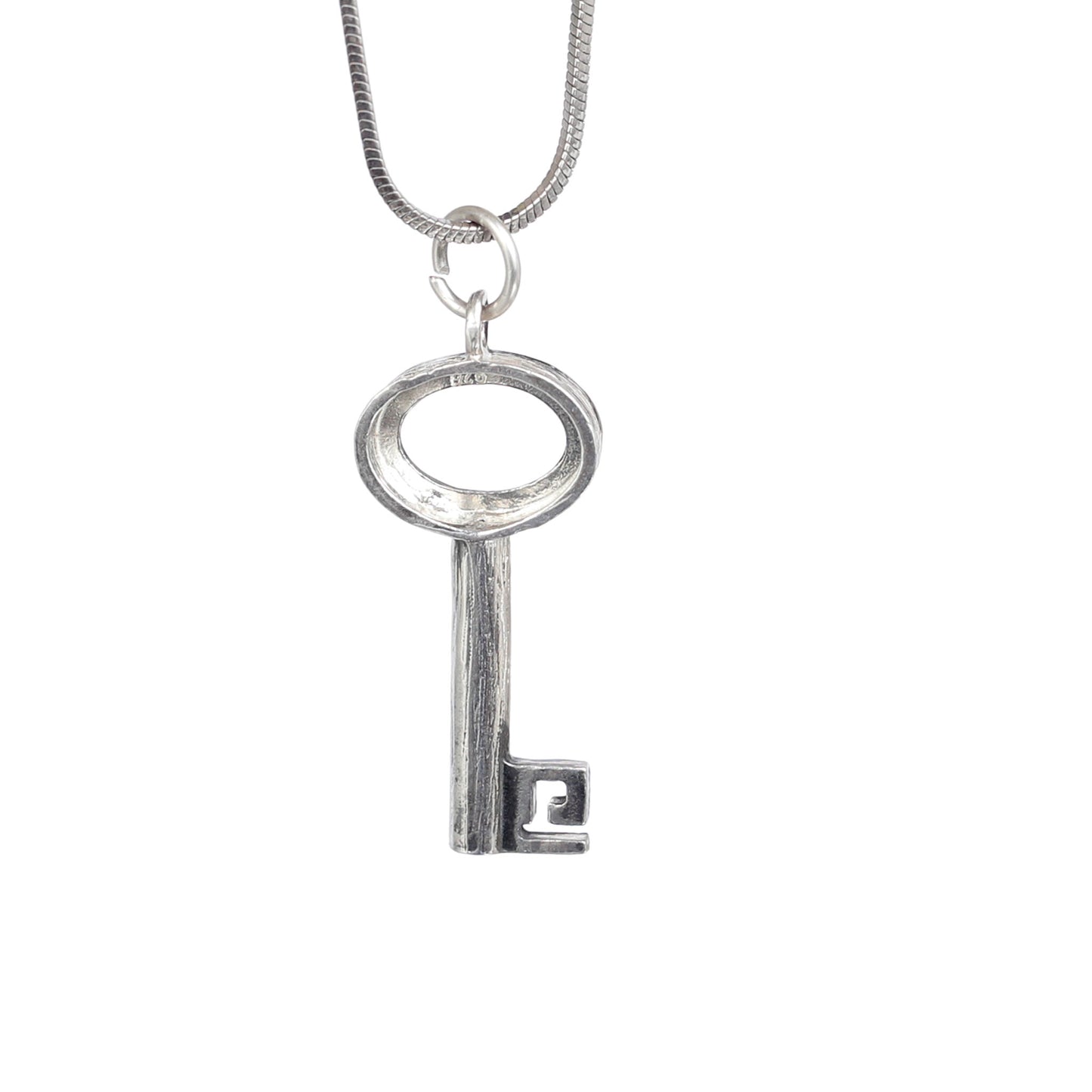 Ben Porat Yosef Key Design Silver Pendant - Kabbalistic talisman