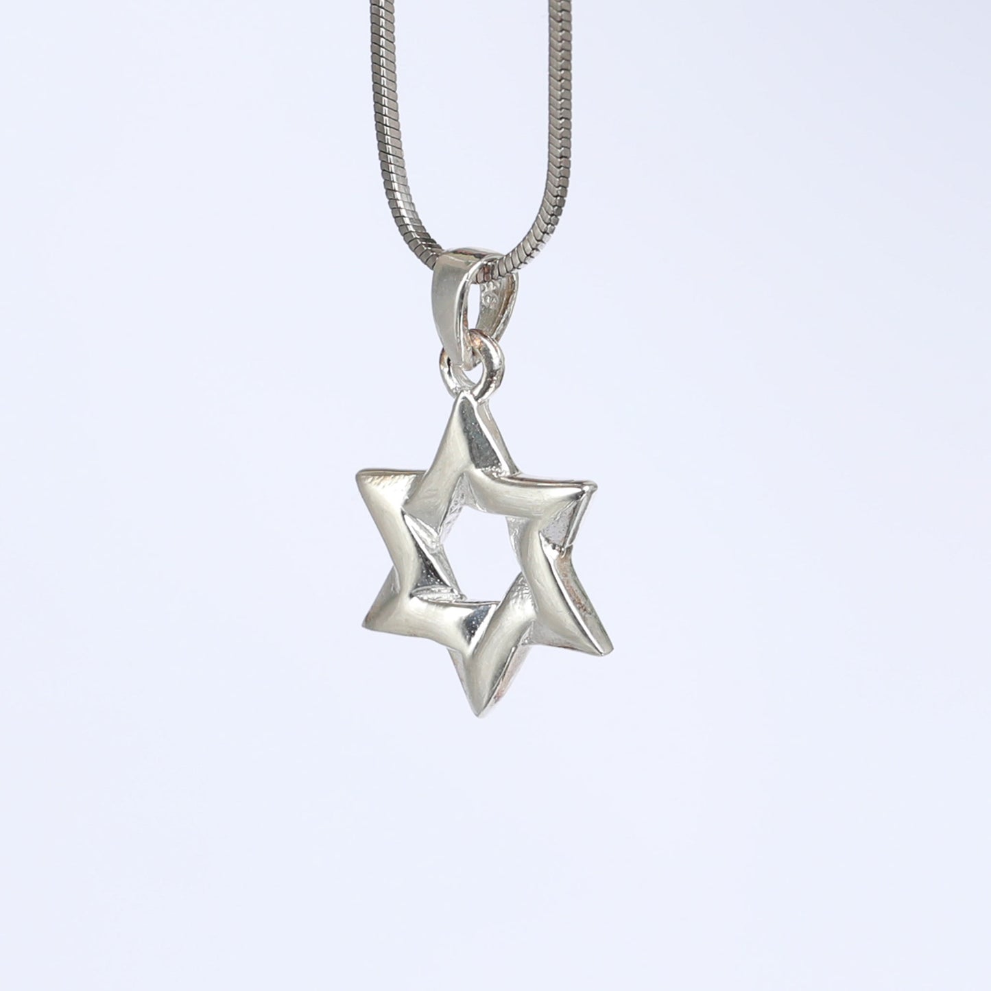Sterling Silver Star of David design Necklace