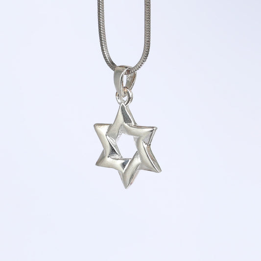 Sterling Silver Star of David design Necklace