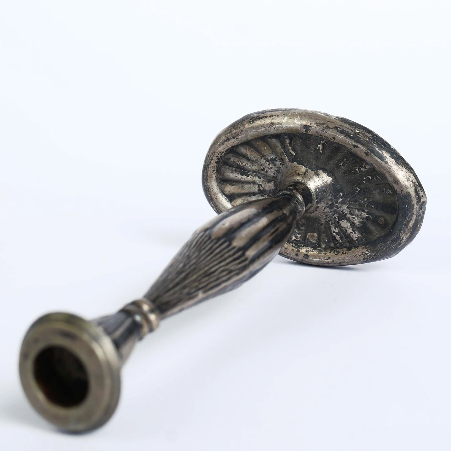 Single Silver Candleholder