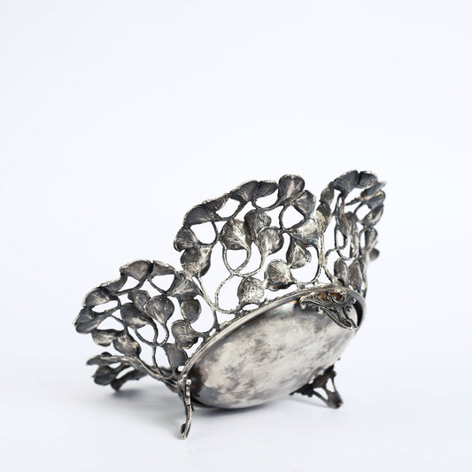 Flower Silver Fruit Bowl
