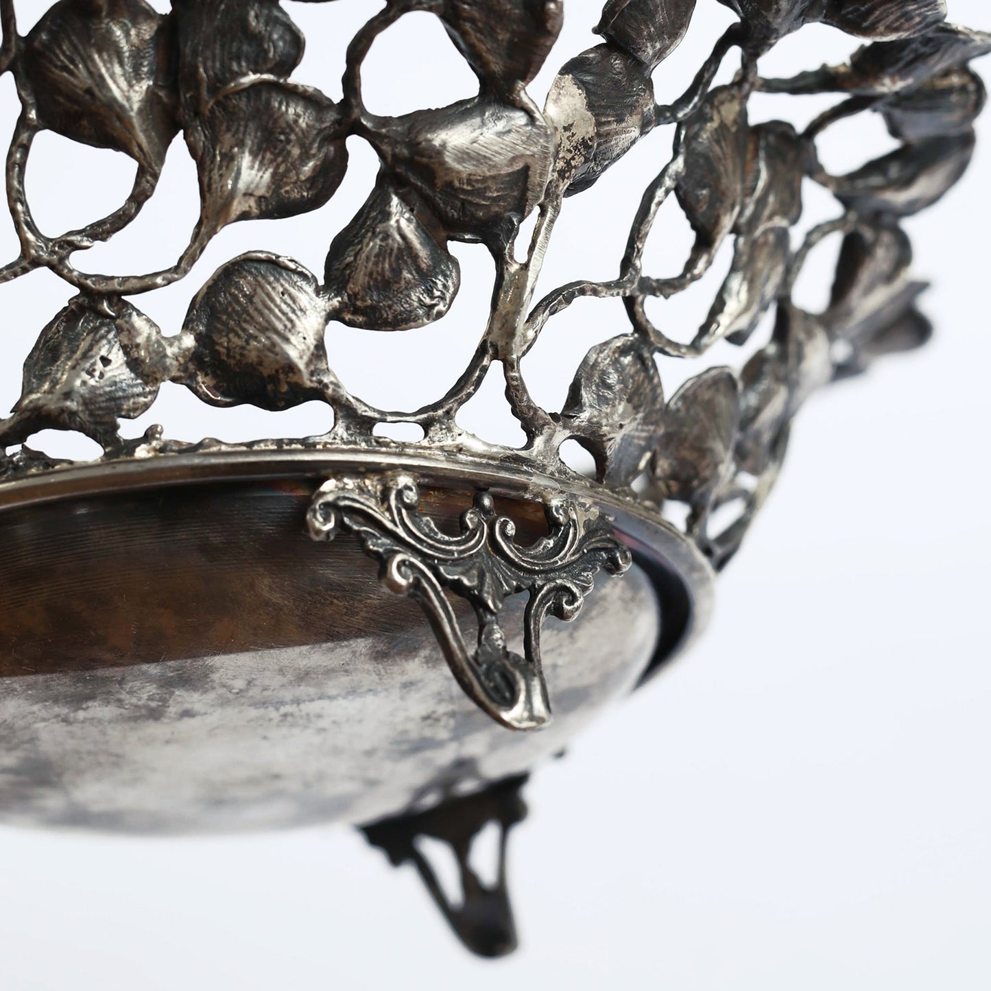 Flower Silver Fruit Bowl