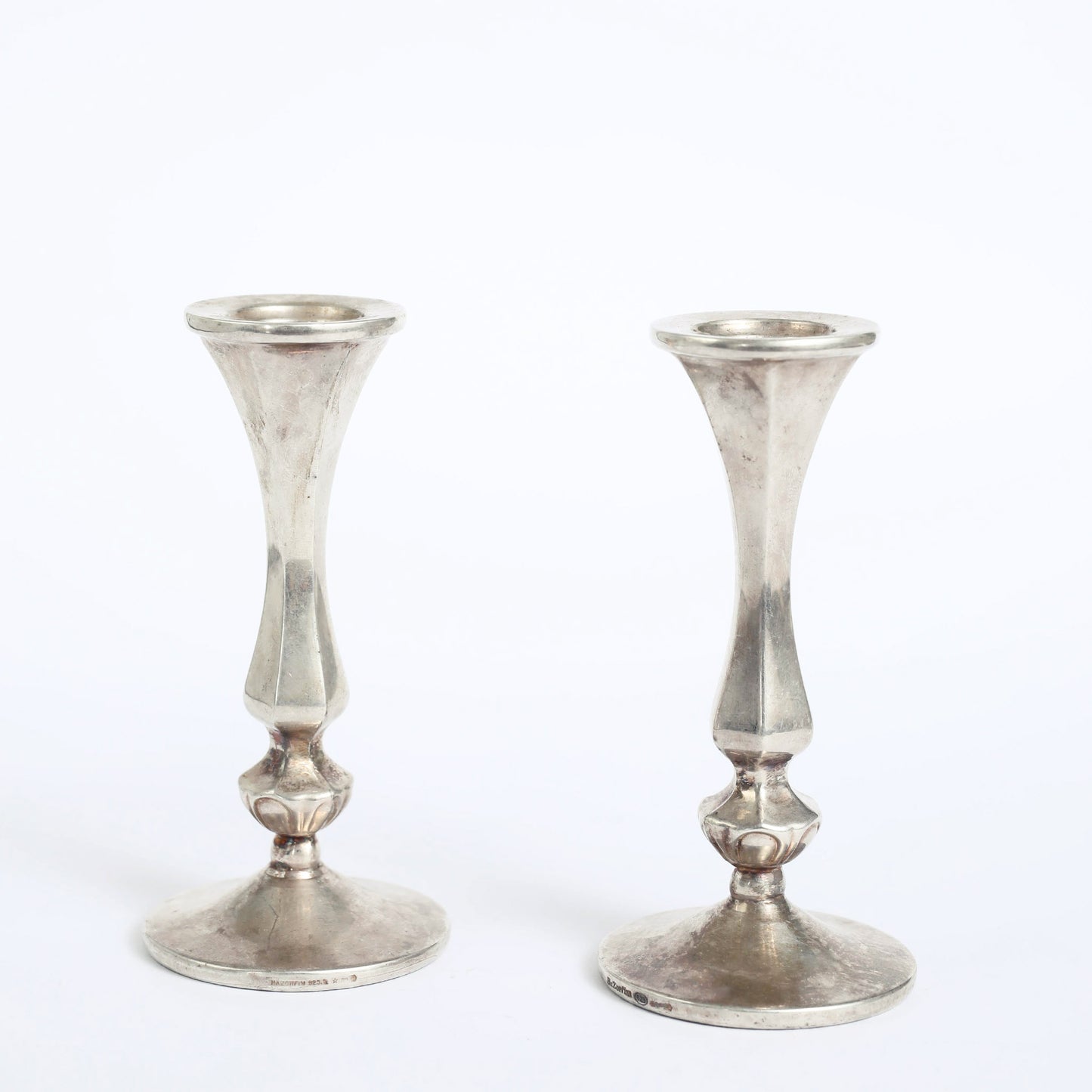 Short Silver candleholders