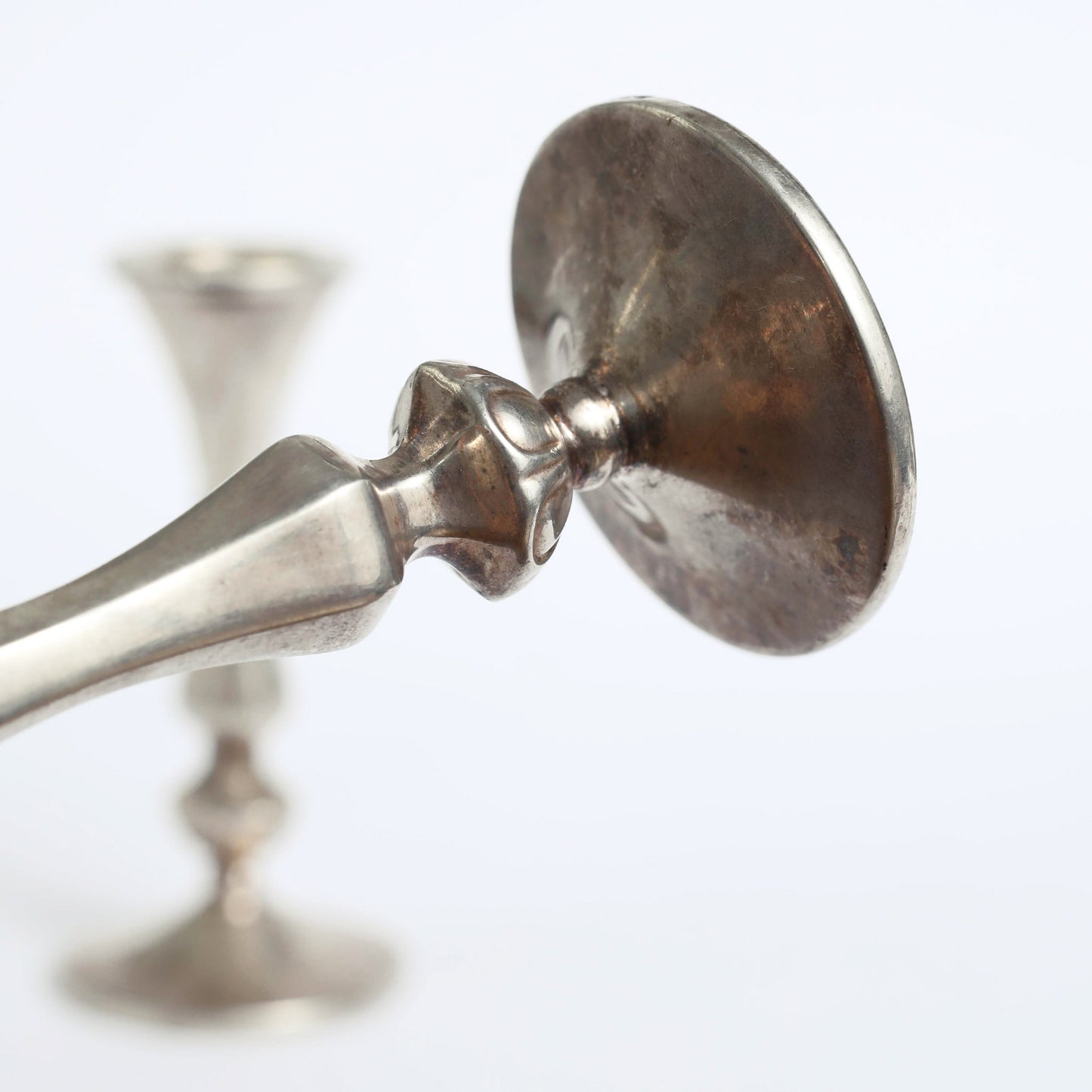 Short Silver candleholders