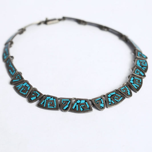 Mexican Turquoise Collar Necklace