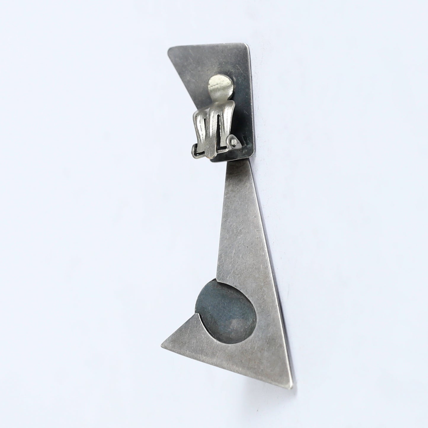 Cornelian Stone and Silver Earrings