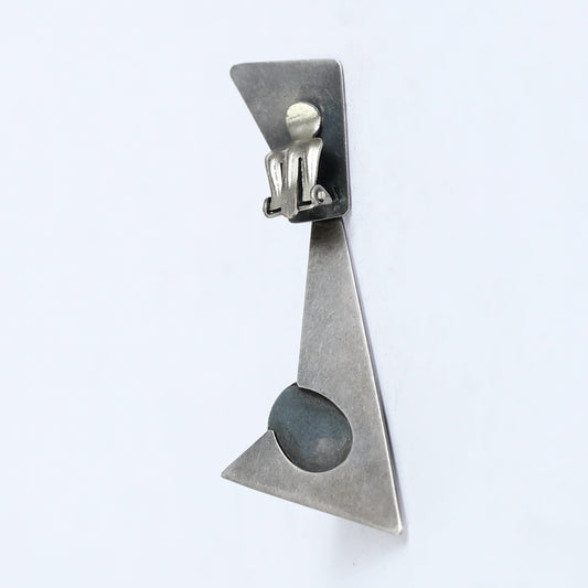 Cornelian Stone and Silver Earrings