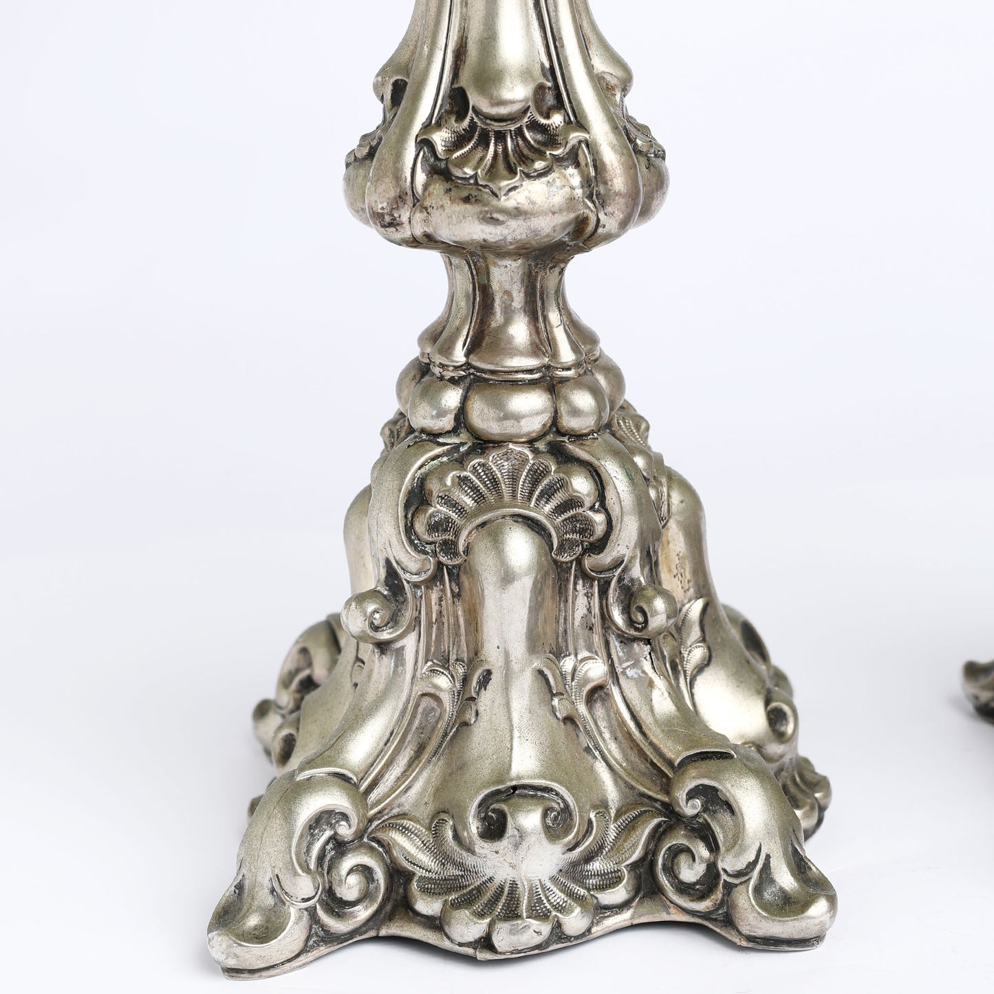 Huge pure silver candlesticks